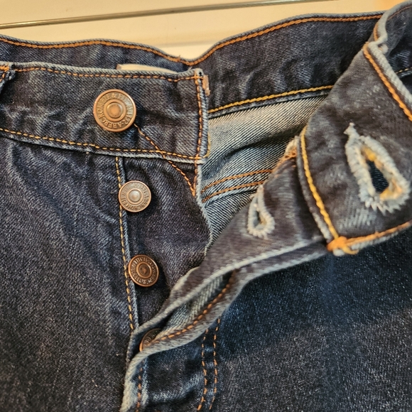 Abercrombie & Fitch Men's Slim Straight Blue Denim Jeans 32 ×32 Button Front EUC - Picture 2 of 8